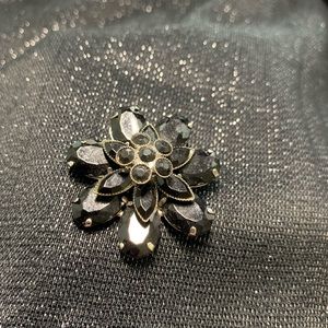 Black & Silver Pin Brooch
